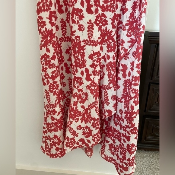 Lush Floral Wrap Maxi MIDI Dress short sleeve small - Picture 9 of 11